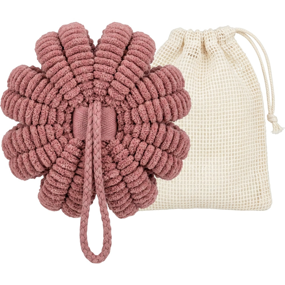 Zbwkd Chenille Loop Rosette Bath Ball Dusty Rose - Product view