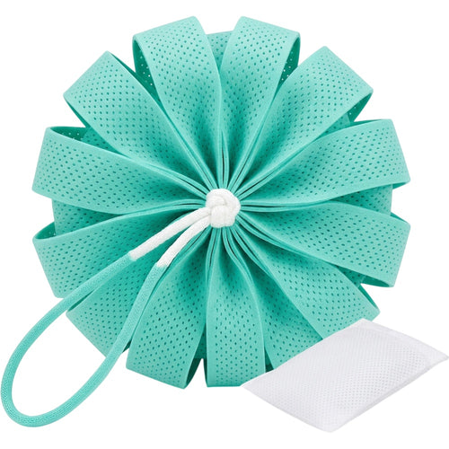 Zbwkd Perforated EVA Ribbon Bath Ball Seafoam - Product view